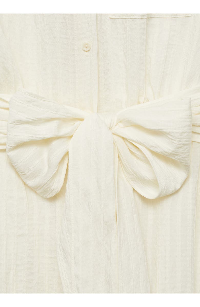 MANGO Sero Sleeveless Shirtdress, Alternate, color, Ecru