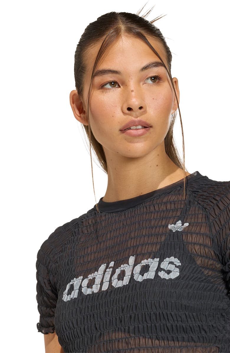 adidas Originals Smocked Cali T-Shirt, Alternate, color,