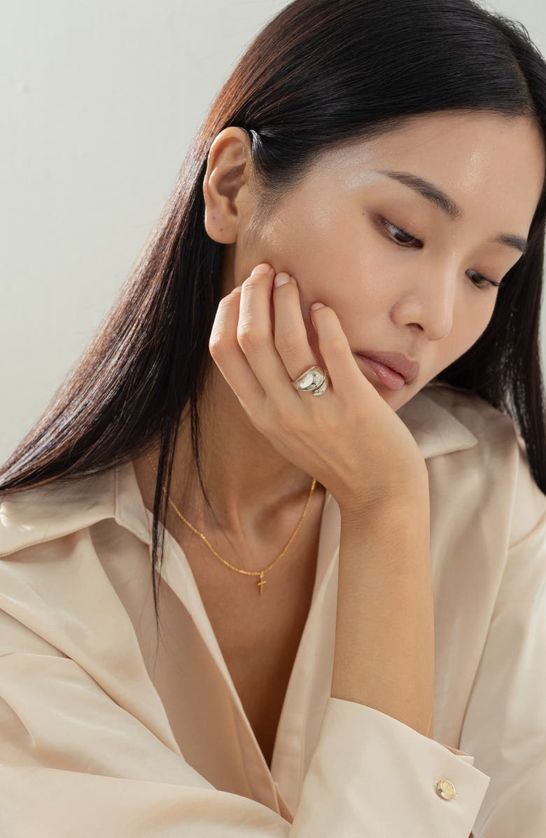 Bearfruit Jewelry 14k Gold Plated Shirley Ring Statement Chic Trendy Statement, Alternate, color, Silver