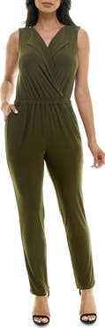 Nina Leonard Sleeveless Jumpsuit