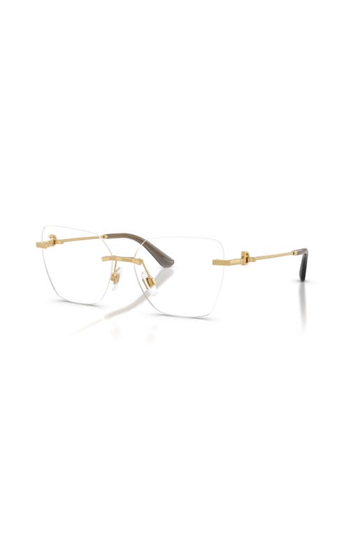 Dolce & Gabbana Dolce&gabbana 56mm Cat Eye Optical Glasses In Gold