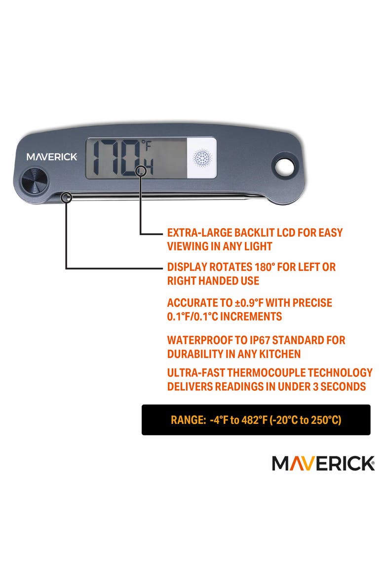 Extra Large LCD Thermocouple Thermometer, Alternate, color, Grey