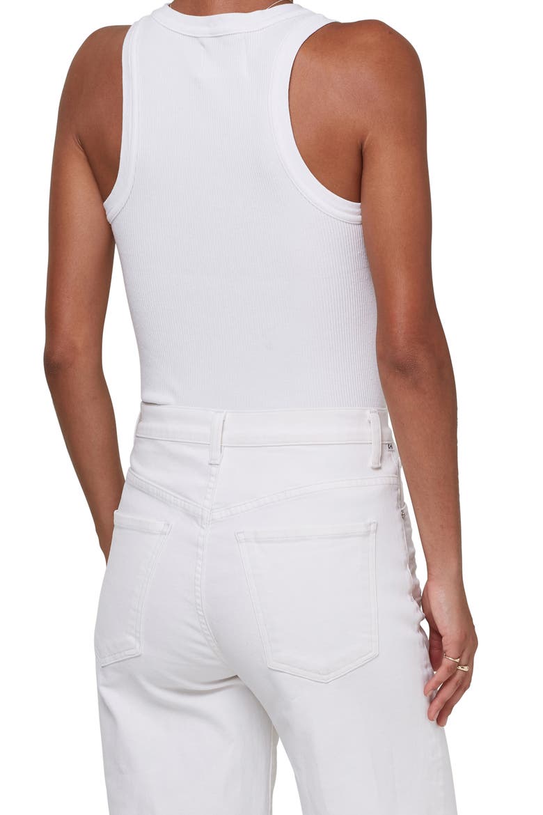 Isabel Rib Racerback Tank, Alternate, color, WHITE