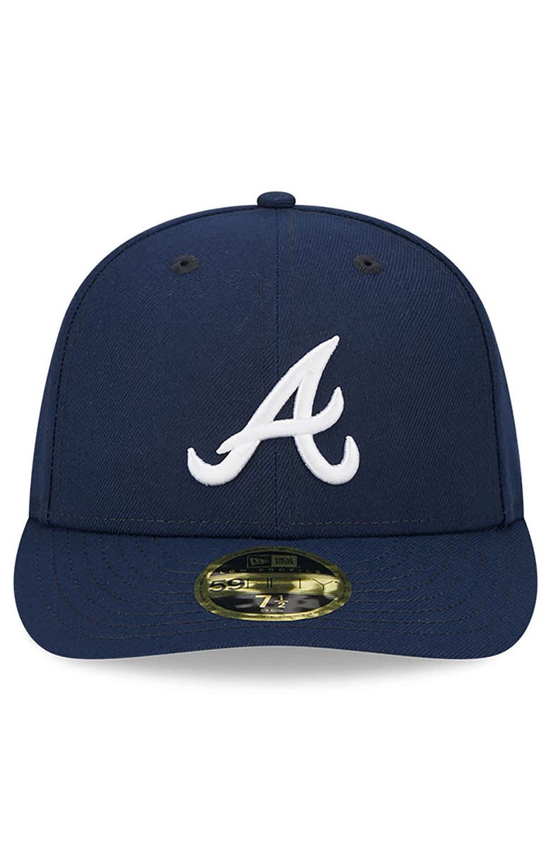 New Era Men's New Era Navy Atlanta Braves Oceanside Low Profile 59FIFTY Fitted Hat, Alternate, color, 
