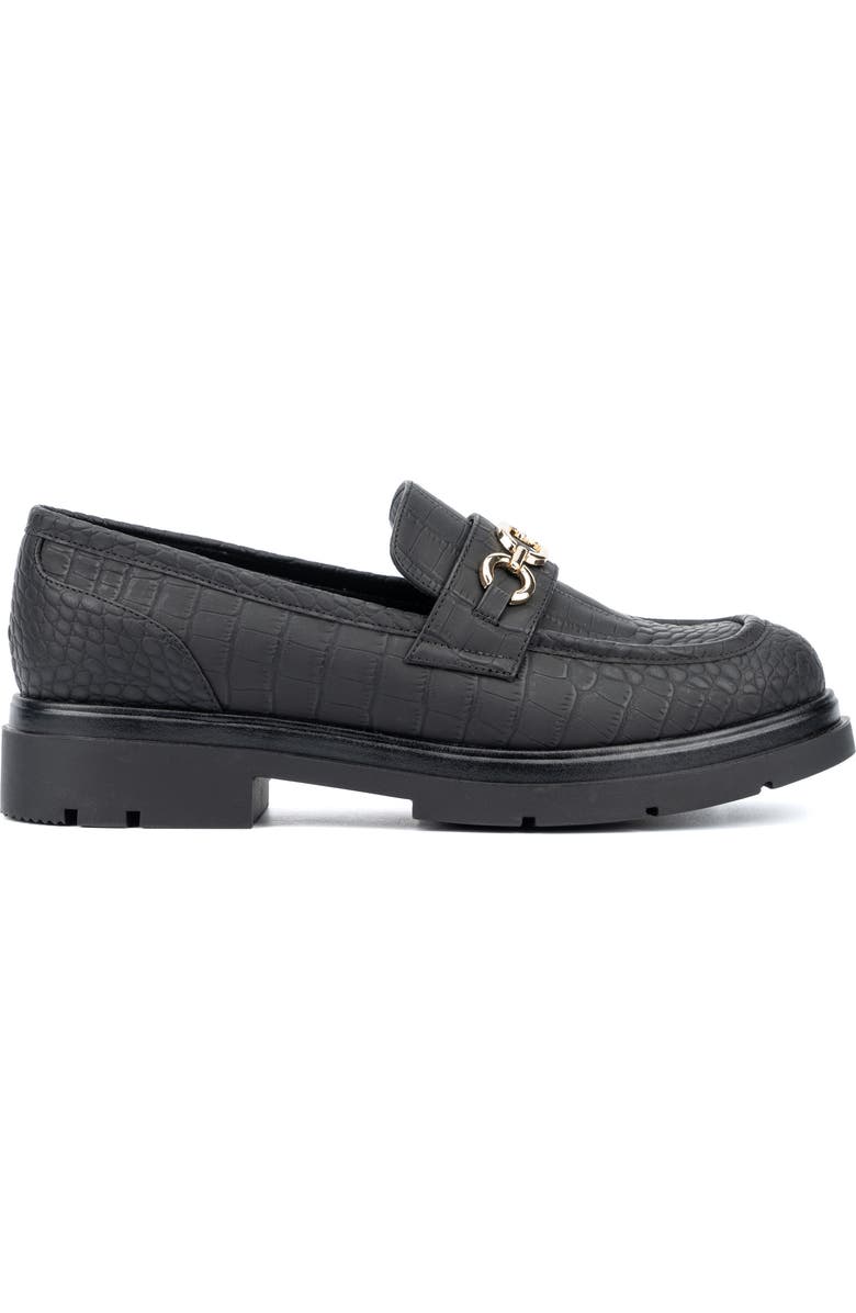 NEW YORK AND COMPANY Alodie Croc Embossed Faux Leather Loafer, Alternate, color,