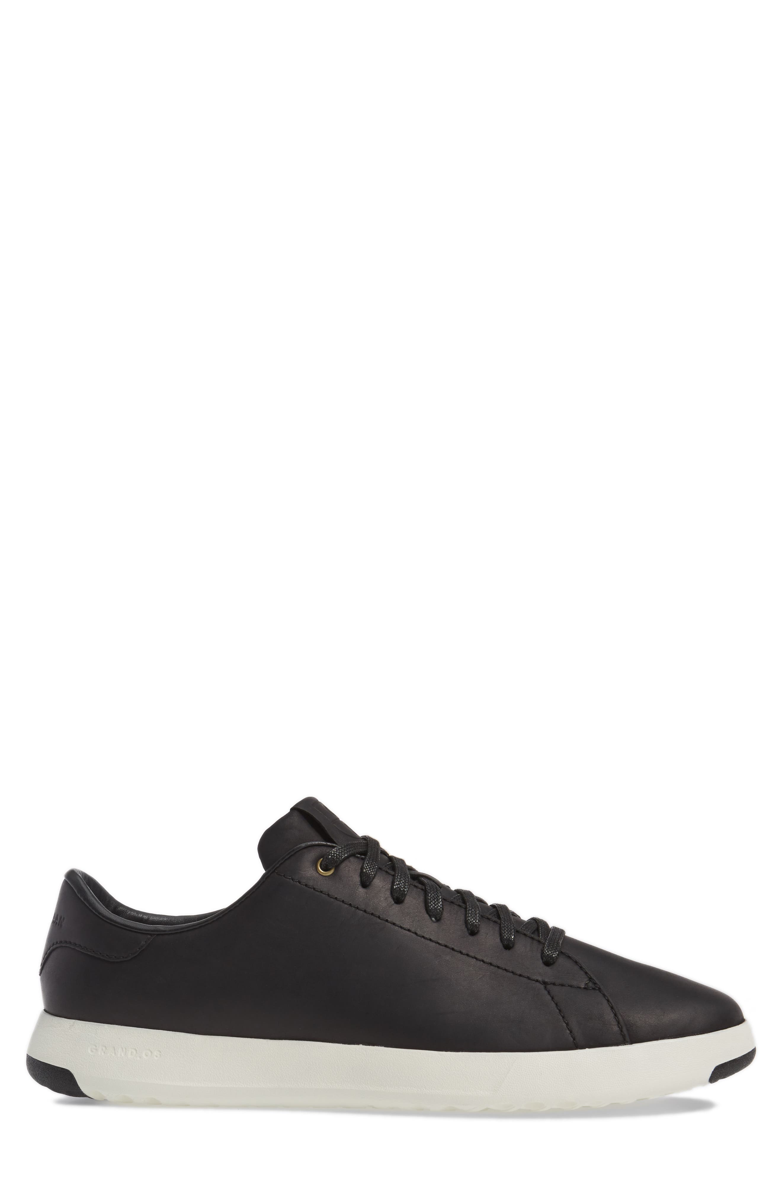 GrandPro Low Top Sneaker, Alternate, color, BLACK OIL LEATHER