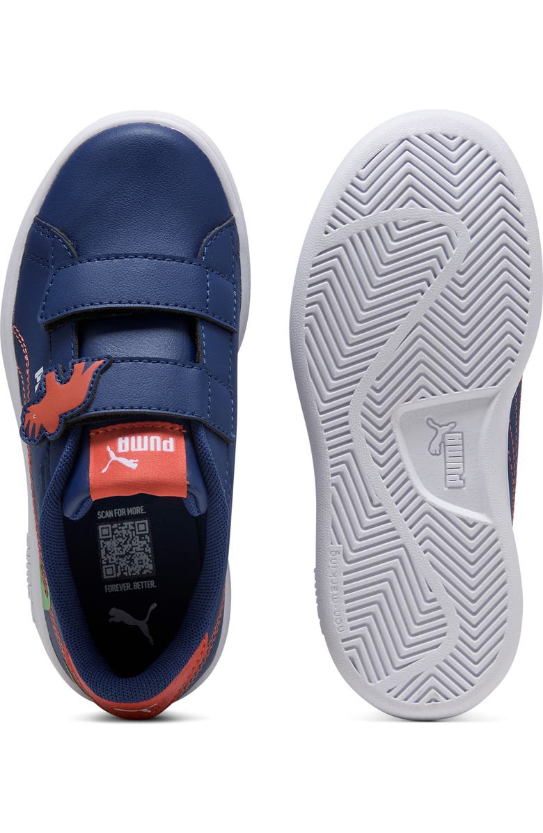 PUMA Kids' Smash 3.0 Dino Sneaker, Alternate, color, Blue Jewel/ Green Fruit
