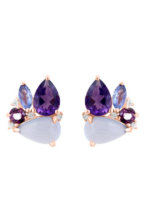 14K Gold Gemstone Earrings