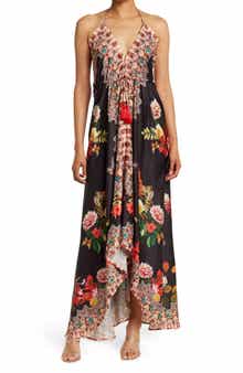 Floral Print Halter Cover-Up Dress