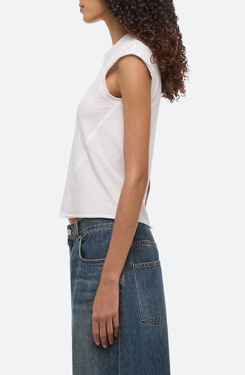 Helmut Lang Twisted Crop Top In White