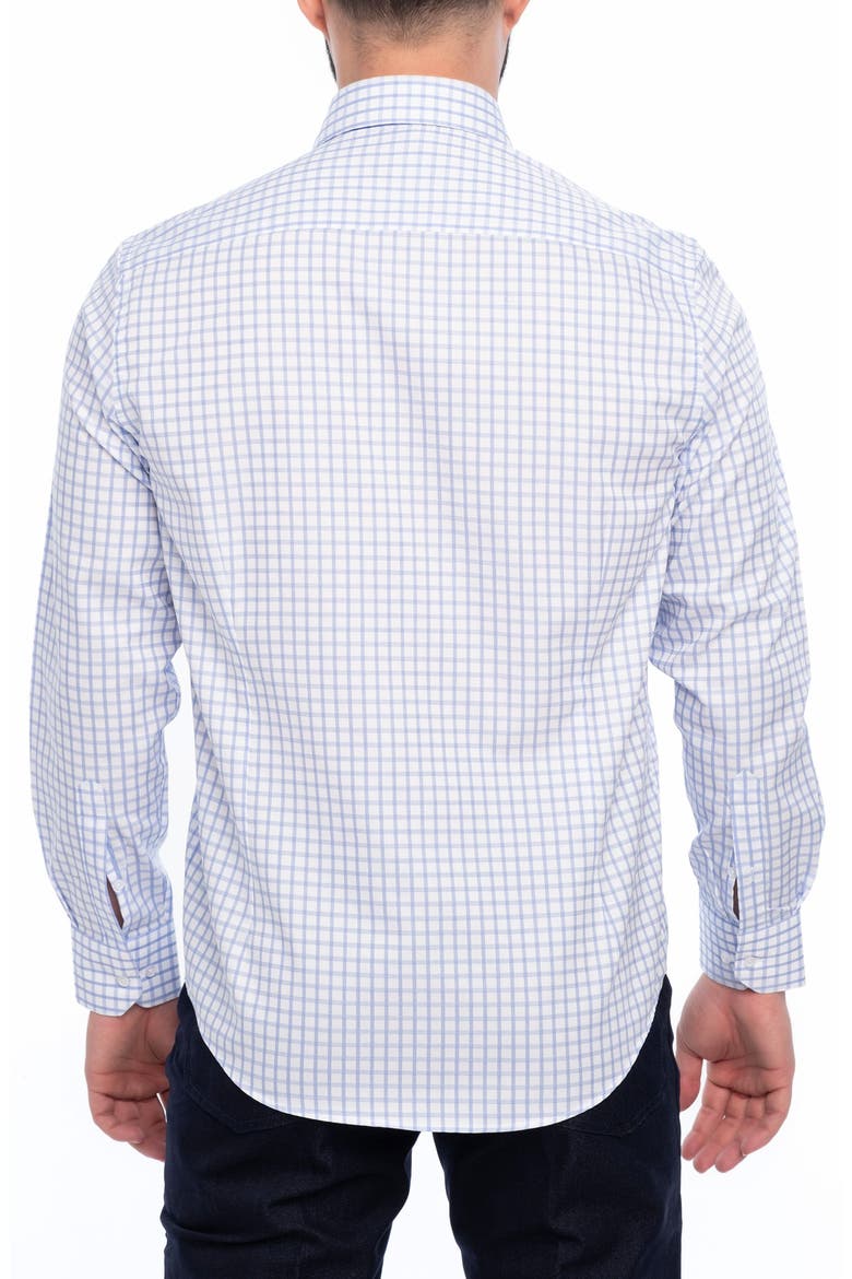 Carlton Slim Fit Cotton Dress Shirt, Alternate, color, BLUE