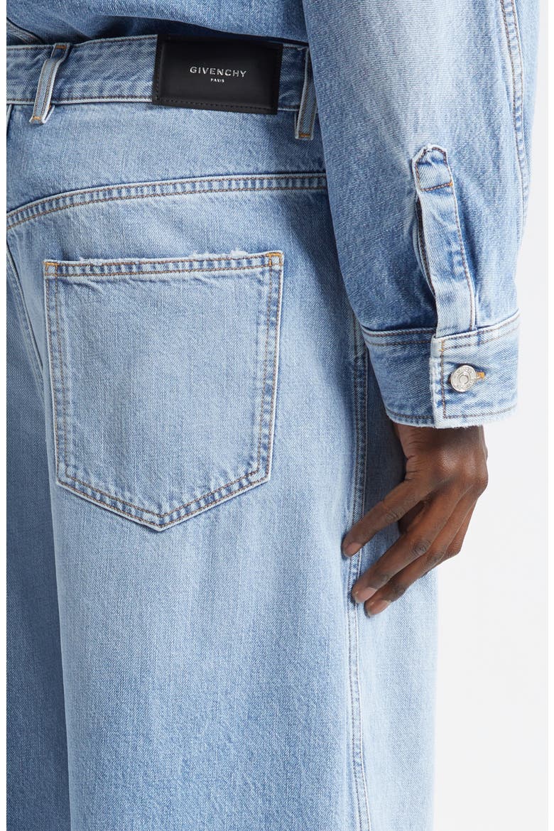 Couture Seam Straight Leg Jeans, Alternate, color, LIGHT BLUE