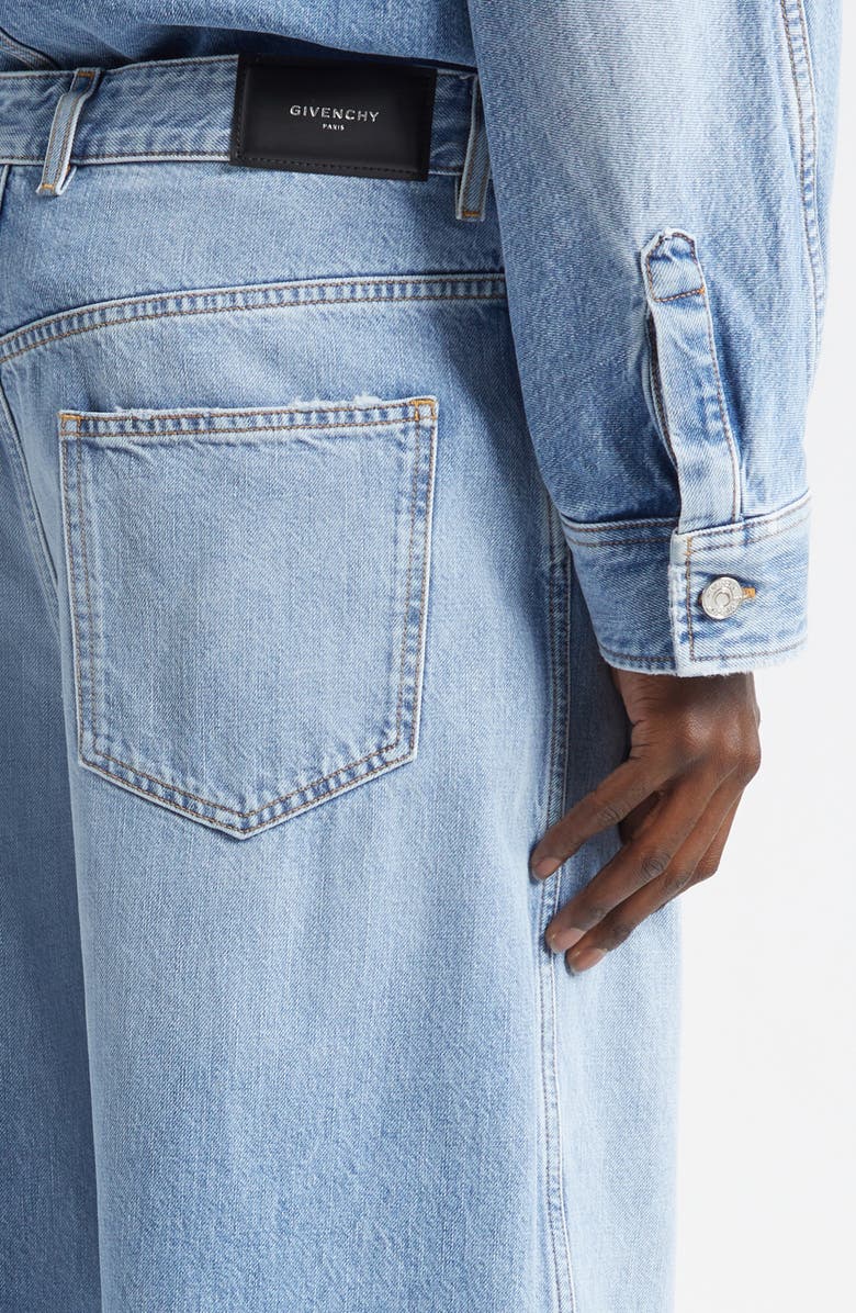 Givenchy Couture Seam Straight Leg Jeans, Alternate, color, Light Blue