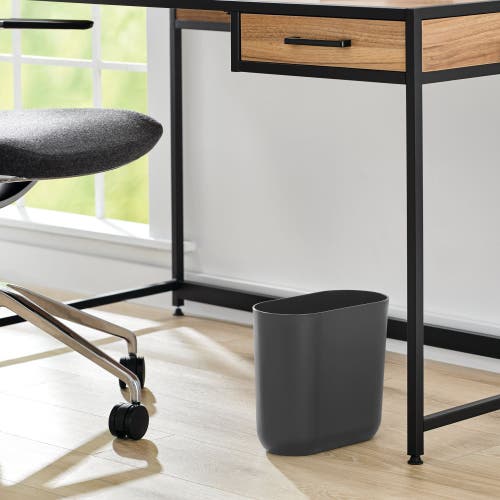 Idesign Slim Plastic Bathroom Trash Can 2-pack In Gray