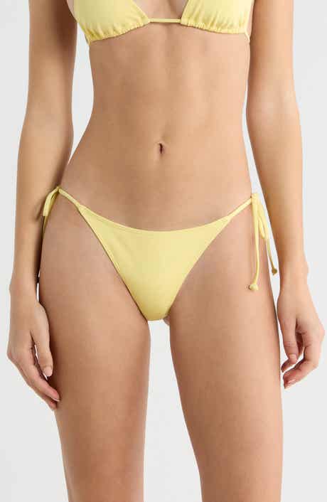 High Cut Side Tie Bikini Bottoms