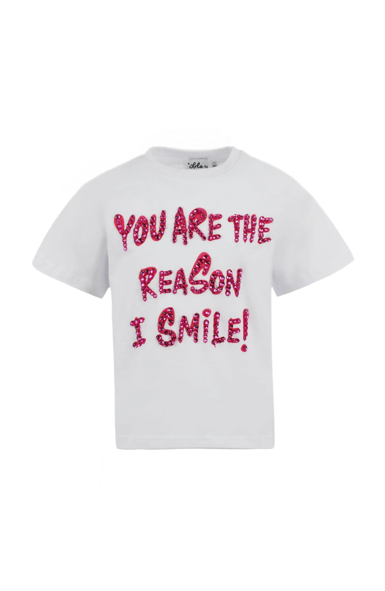 Lola + The Boys You Are The Reason I Smile T-shirt, Main, color, White