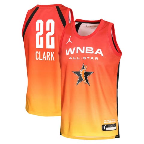 Youth Jordan Brand Caitlin Clark Orange 2025 WNBA All-Star Game Victory Player Jersey