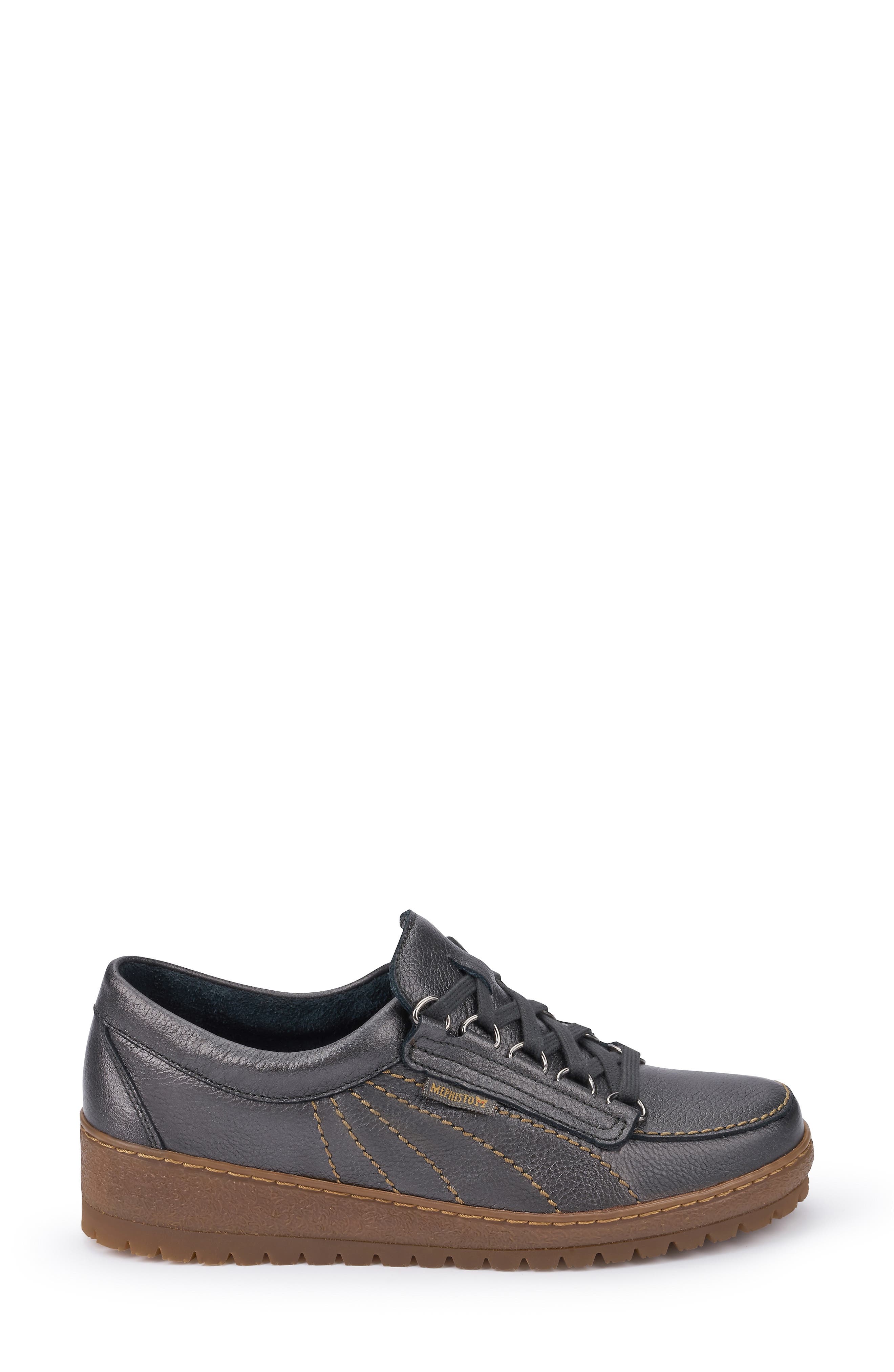 Lady Low Top Sneaker, Alternate, color, GRAPHITE LEATHER