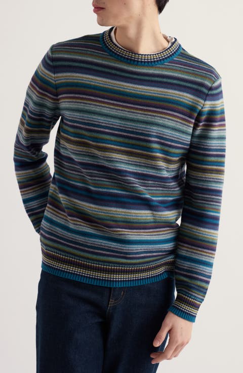 Trenale Stripe Organic Cotton Crewneck Sweater