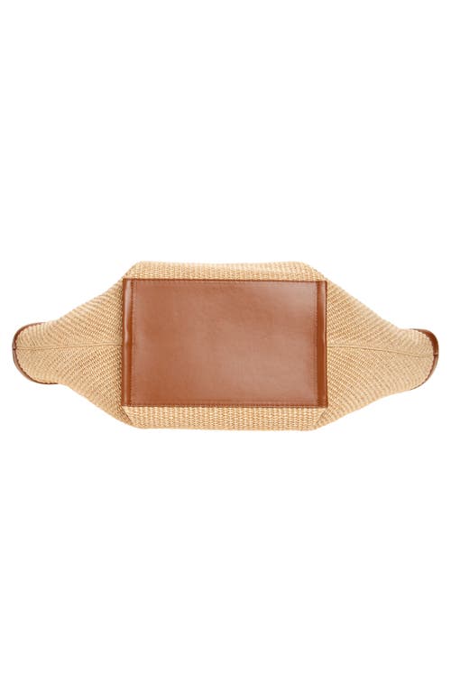 Reformation Lucia Raffia Tote In Brown