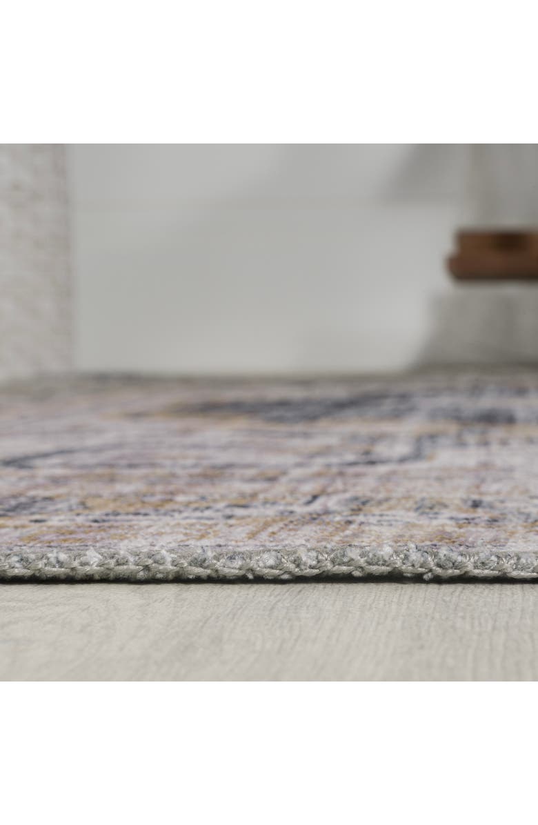 JONATHAN Y Wincer Chenille Cottage Medallion Machine-Washable Area Rug, Alternate, color, Dark Gray/Yellow