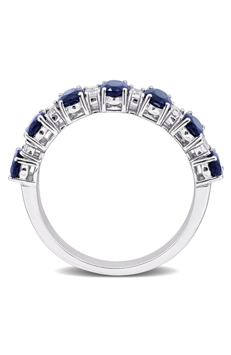 Julianna B. Sapphire & Diamond Anniversary Band 14k, Alternate, color, Blue Sapphire/White Gold