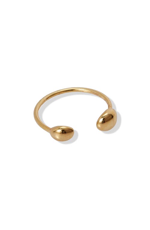 Argento Vivo Sterling Silver Oval Open Band Ring In Gold