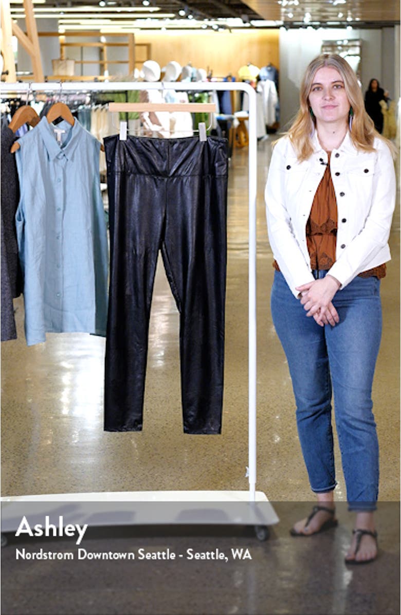 'Lyssentials Textured Faux Leather Leggings, sales video thumbnail