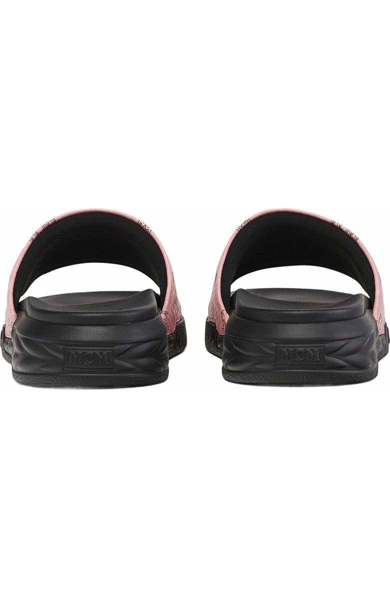 MCM Visetos Slide Sandals, Alternate, color, Pink
