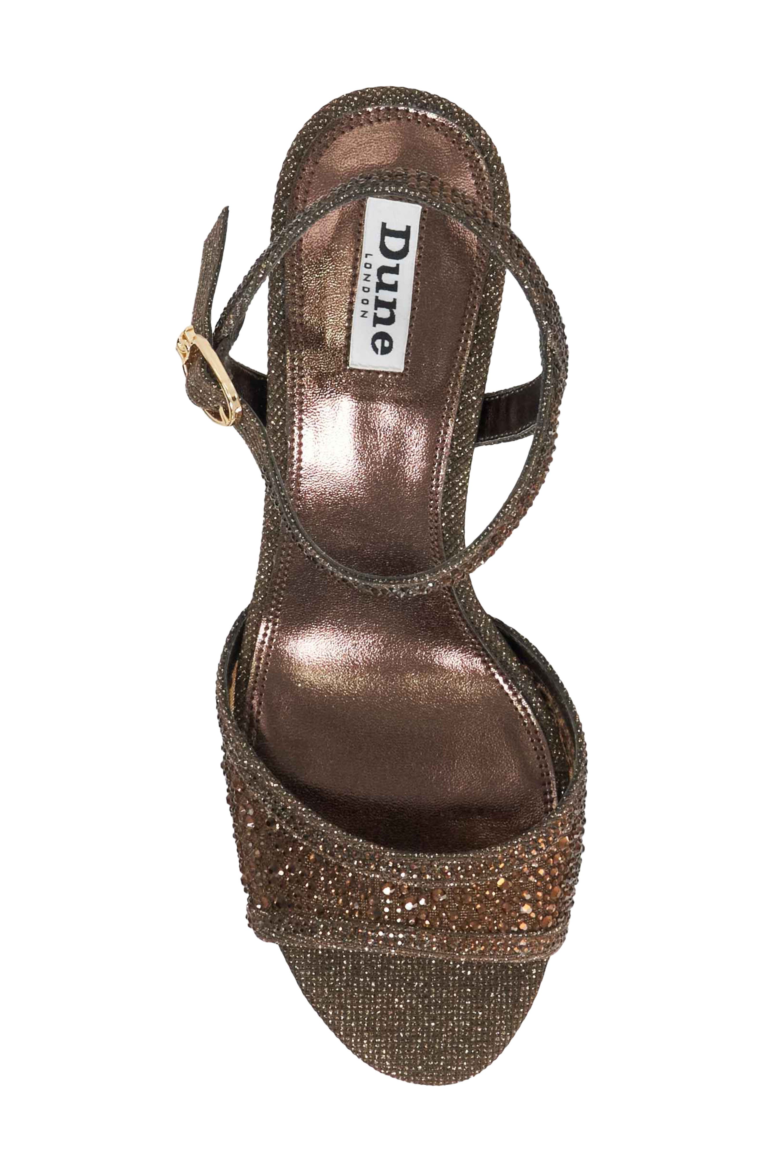 Dune London Manicure Ankle Strap Sandal, Alternate, color, Brown