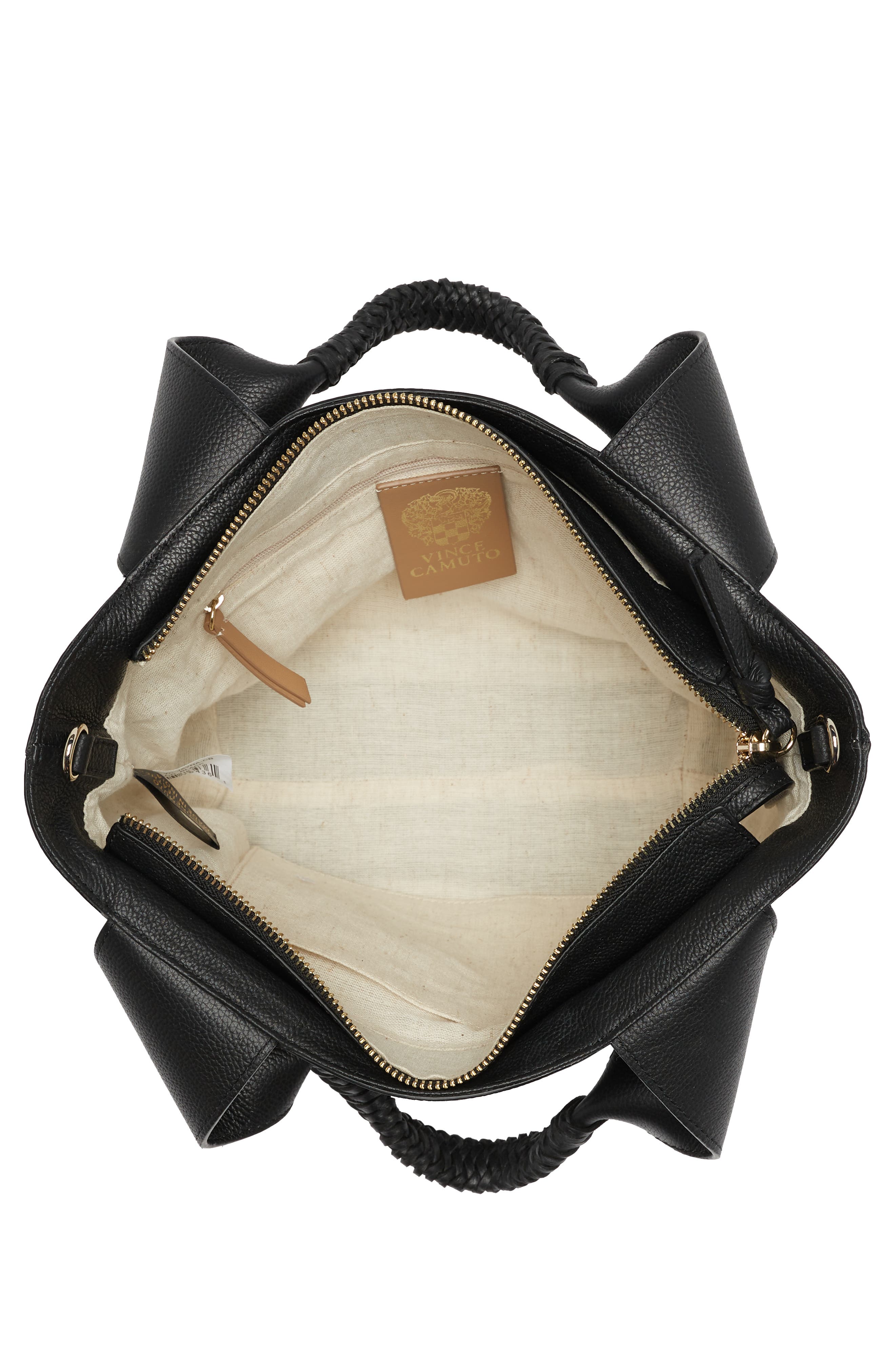 Vince Camuto Janya Top Handle Leather Tote Bag, Alternate, color, 