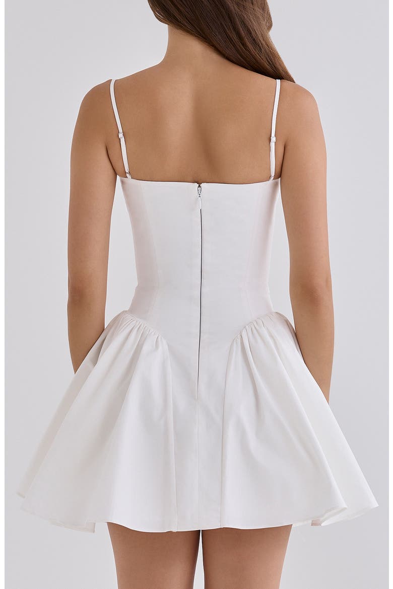 Samaria Corset Fit & Flare Dress, Alternate, color, WHITE