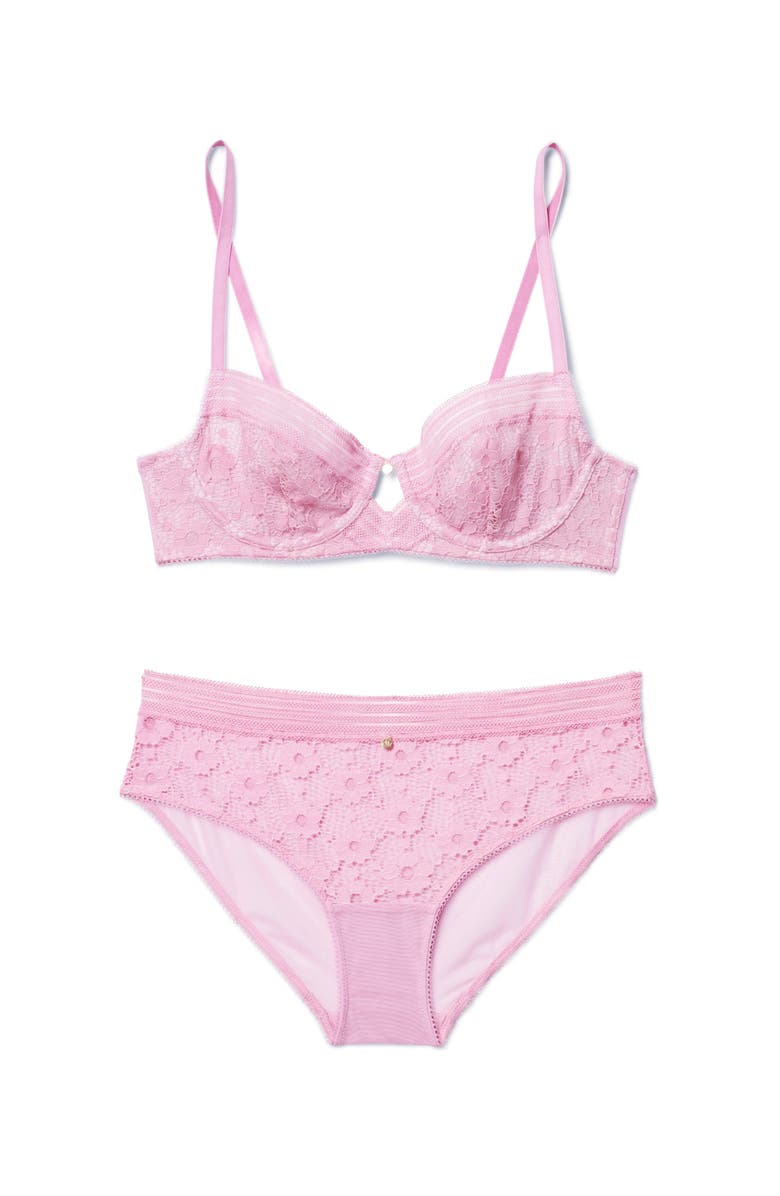 Adore Me Nolie Unlined Demi Bra, Alternate, color, Medium Purple