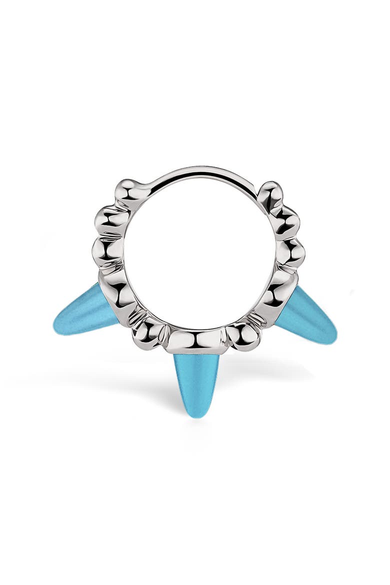 Mariah Tash 8mm Triple Short Spike Clicker, Main, color, WHITE GOLD