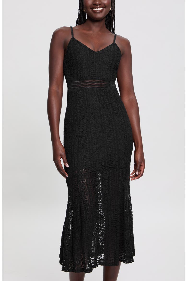Marie Lace Dress, Alternate, color, JET BLACK A996