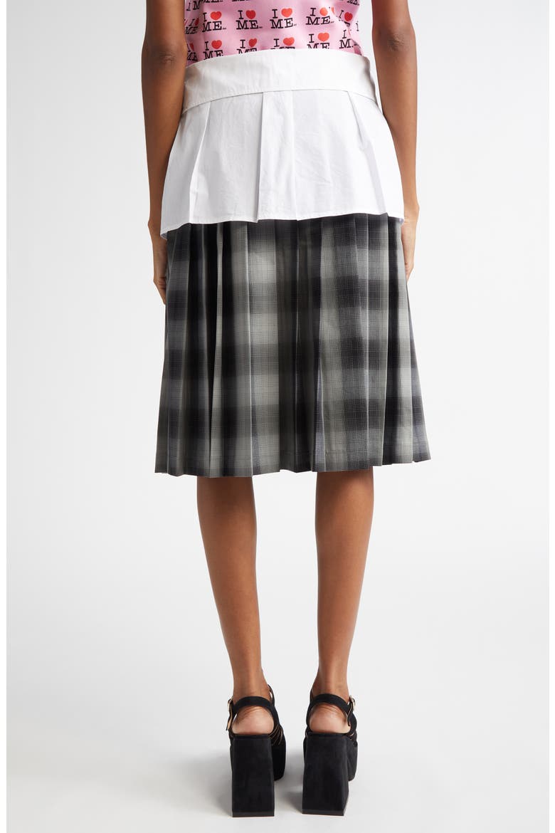 Pleated Check Midi Skirt, Alternate, color, CHECK