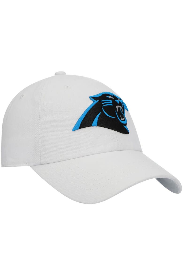 Women's '47 White Carolina Panthers Miata Clean Up Logo Adjustable Hat, Alternate, color, White
