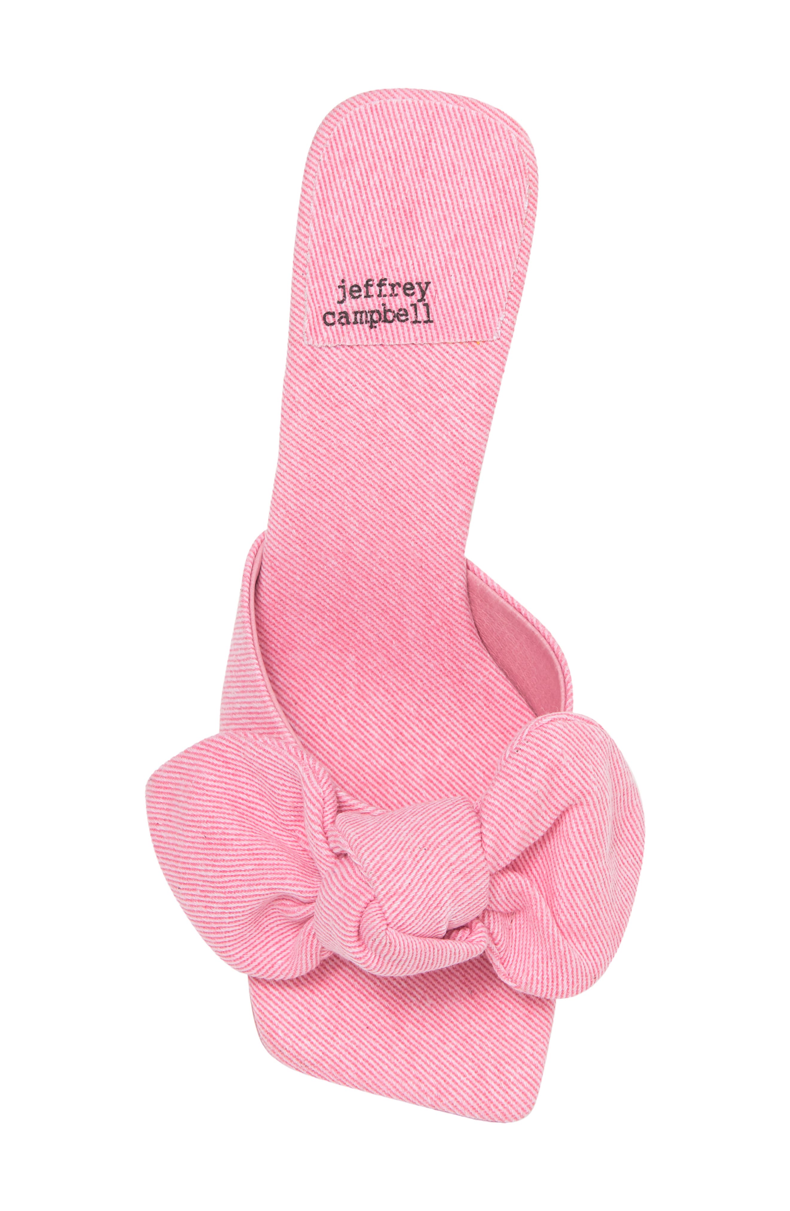 Bow Slide Sandal, Alternate, color, PINK DENIM