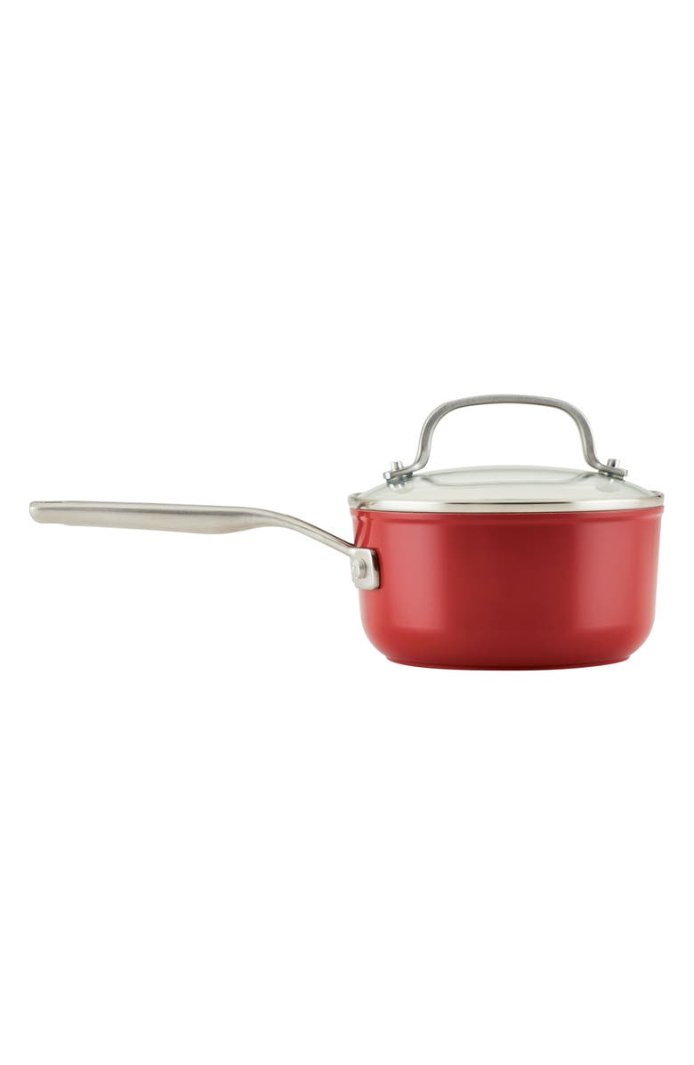 KITCHENAID Hard Anodized Ceramic Aluminum Nonstick 10-Piece Cookware Set with Lids, Alternate, color, Red