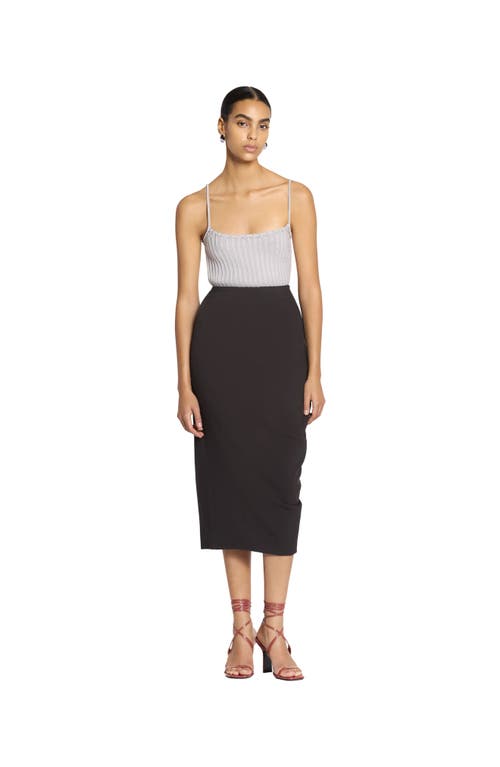 Lanvin Ribbed Tank Top In Viscose In Gray