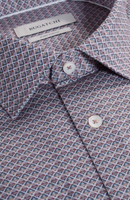 Bugatchi James Ooohcotton® Diamond Geo Button-up Shirt In Purple