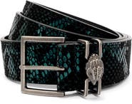 Kurt Geiger London Shoreditch Snakeskin Embossed Leather Belt