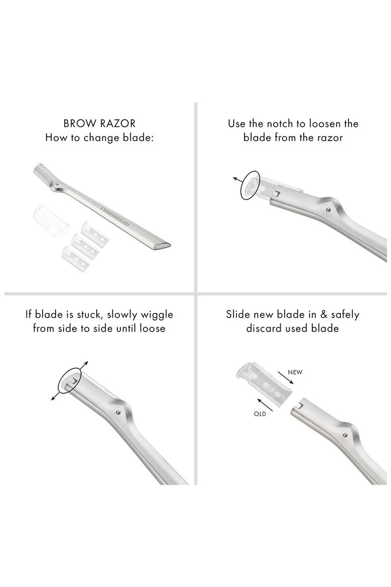 Brow Razor, Alternate, color, SILVER