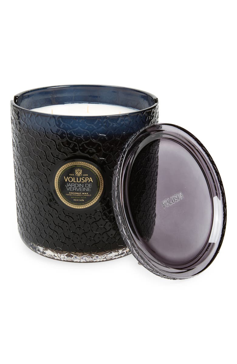 Voluspa Jardin de Verveine 5-Wick Hearth Candle, Main, color, Black Tones