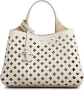 Tod's Apa Perforated Leather Top Handle Bag