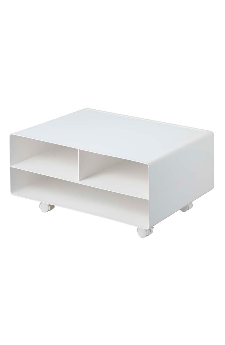 Yamazaki Tower Desktop Printer Stand, Main, color, White