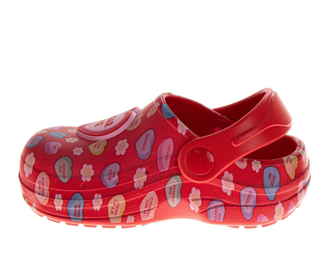 SweetHearts Conv. Hearts Clogs Girls 5-10, Alternate, color, Red