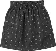 LOLA Cherry Denim Ruffle Waist Front Pocket Skirt