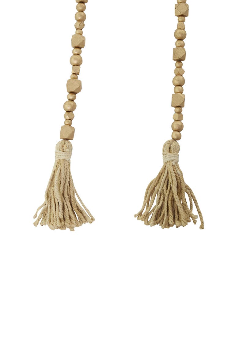 Bohemian Mango Wood Garland, Alternate, color, GOLD