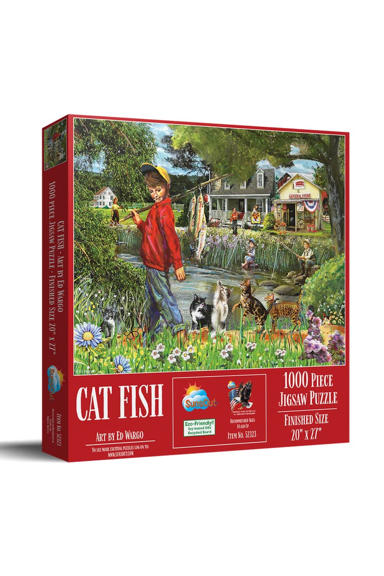 Cat Fish 1000 piece Jigsaw Puzzle for Adults, Main, color, Multicolor